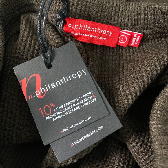 N Philanthrophy Jogger Pants Women Large Zayden Waffle Sweatpants Cozy Comfy NEW - Picture 10 of 15